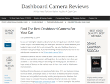 Tablet Screenshot of dashboardcamerareviews.com